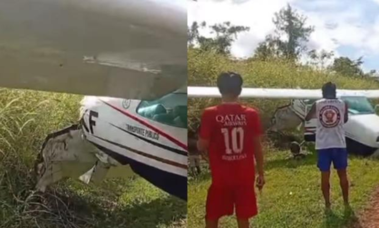 O monomotor caiu na tarde desta sexta-feira (27) (Imagens: Fato Regional)