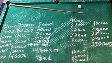 A soma das apostas (partidas) foram anotados na mesa de sinuca, que segundo o proprietário ficará na historia do Bar.